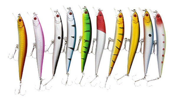 Mucho 10pcs Clases De Pesca Señuelos Anzuelos Crankbaits Min 0