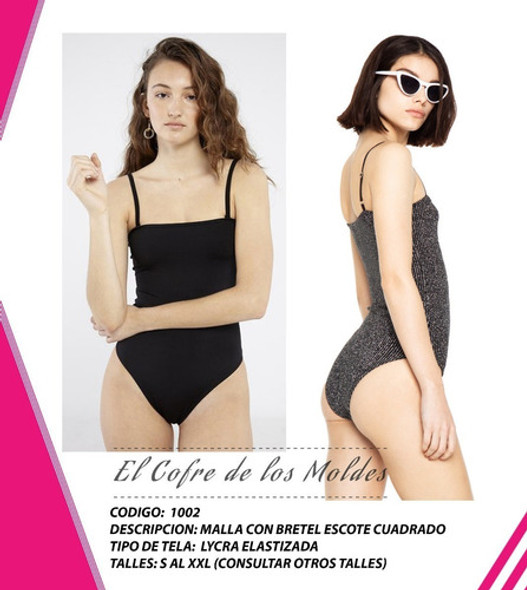 Molde Digital Malla Body Escote Horizontal Pack 5 Talles! 1 Molde Digital Malla Body Escote Horizontal Pack 5 Talles! 1