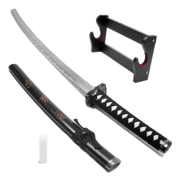 Espada Katana Samurai Wakizashi Preta + Brinde 1 Espada Katana Samurai Wakizashi Preta + Brinde 1
