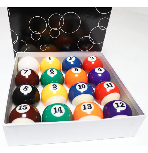 Nueva Piscina Bolas Puntos Rayas Juegos Billar Bolas De Bill 1