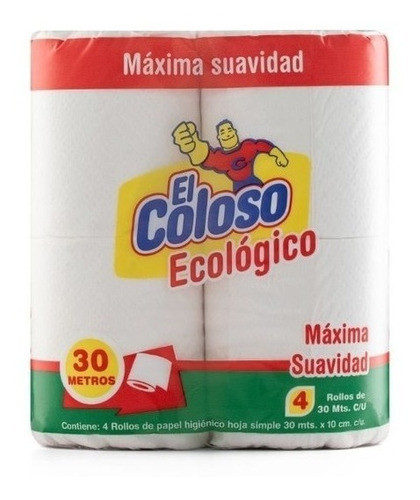 Papel Higienico El Coloso 48u Hoja Simple 0