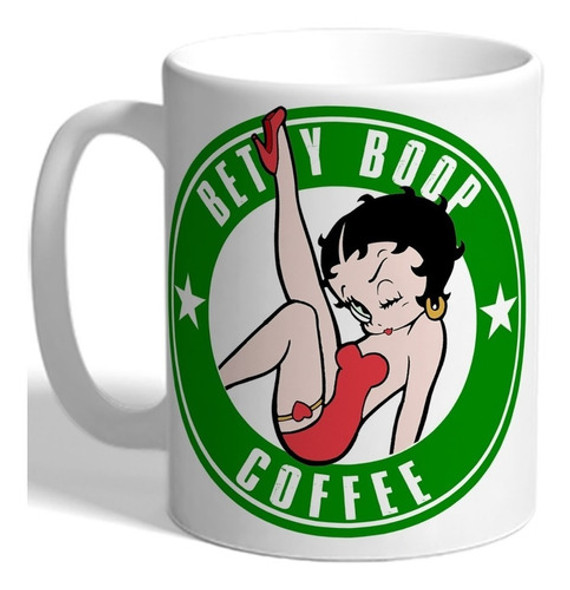 Taza De Plastico Betty Boop Cofee Personalizada #2 0