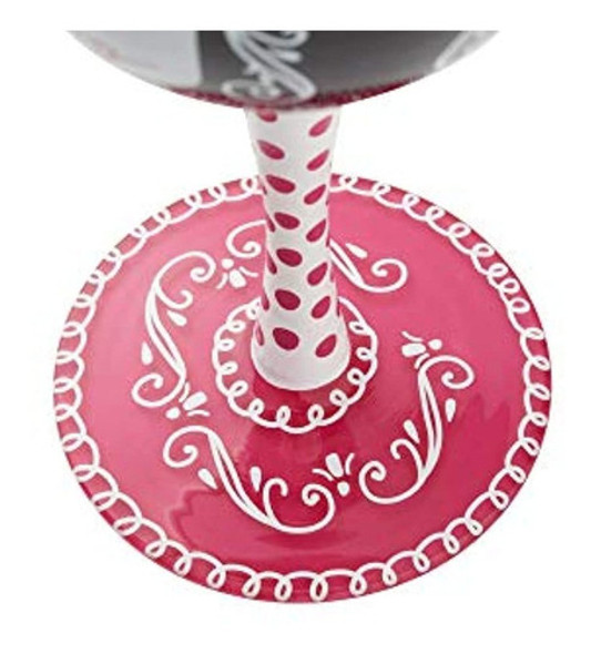 Enesco 6002807 Diseños De Lolita Copa De Vino Artesanal Pint 1