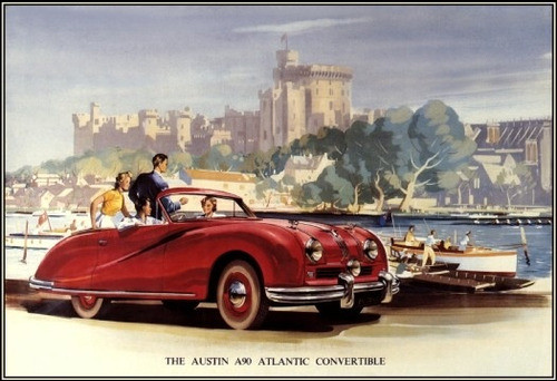 Austin A90 - Autos Clásicos De Inglaterra - Lámina 45x30 Cm. 0