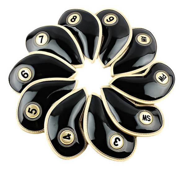 10pcs Negro Cubierta Del Club De Golf Hierro Putter Headcove 0 10pcs Negro Cubierta Del Club De Golf Hierro Putter Headcove 0