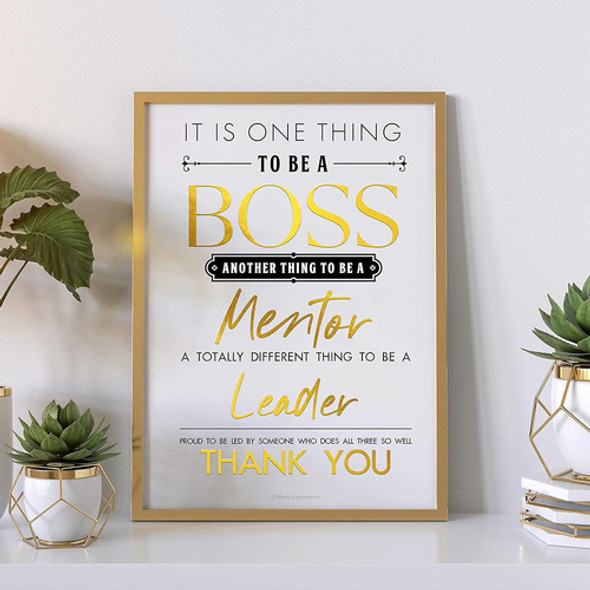 Regalo Para Boss Mentor Leader - Marco De Metal De 9  X 12 1