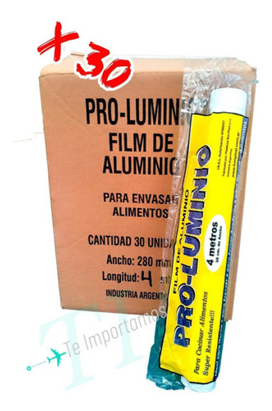 30 Rollos Papel Aluminio Hogar 4mts X 28cm Hogareño Metal 0 30 Rollos Papel Aluminio Hogar 4mts X 28cm Hogareño Metal 0