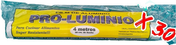 30 Rollos Papel Aluminio Hogar 4mts X 28cm Hogareño Metal 1 30 Rollos Papel Aluminio Hogar 4mts X 28cm Hogareño Metal 1