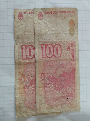 Billete De Cien Australes 1
