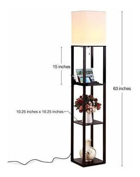 Lampara De Pie Con Repisa Puertos De Carga Usb Y Enchufes 1 Lampara De Pie Con Repisa Puertos De Carga Usb Y Enchufes 1