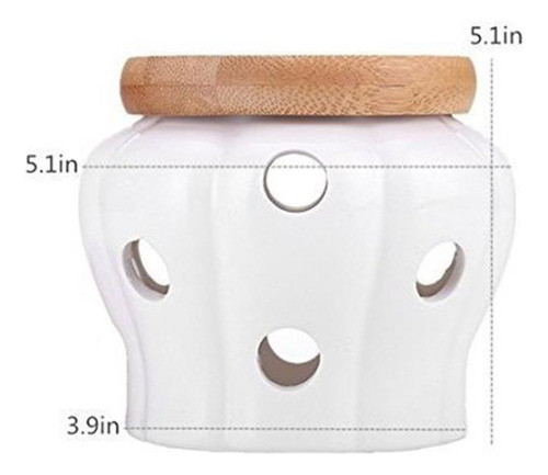 Garlic Keeper Bekmore Large Ceramic Garlic Garbage Contenedo 1