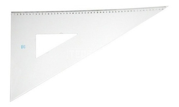 Escuadra Milimetrada De Acrílico 50cm 0 Escuadra Milimetrada De Acrílico 50cm 0