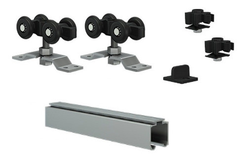 Kit Puerta Corrediza Mr Plus 2.0 3mts Aluminio Anodizado 1