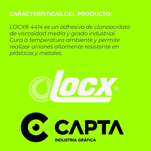 Adhesivo Cianocrilato Pegamento Viscocidad Alta Locx 20grs 1