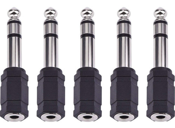 5 Adaptadores De Audio 6,35 Mm Macho A 3,5 Mm Hembra | Ne... 0