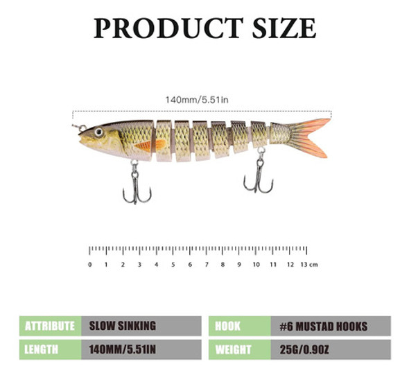 Señuelos Pesca Diferentes Tamaño X6 Unidades. Regalo Pesca 1