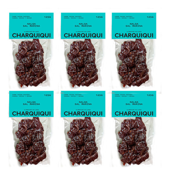 Charquiqui Pack X6 Pastura Sal Marina Nalga 125 Grs (jerky) 0