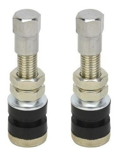 Bico De Roda Moto Liga Leve Sem Camara Duplo Preto Par 0