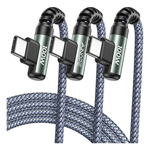 Cable Usb C A Usb C De 100 W, (paquete De 3, 6,6 Pies/6,6 Pi 0