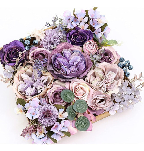 Himifolo Flores Artificiales Austin Roses 25pcs Seda Flores 0