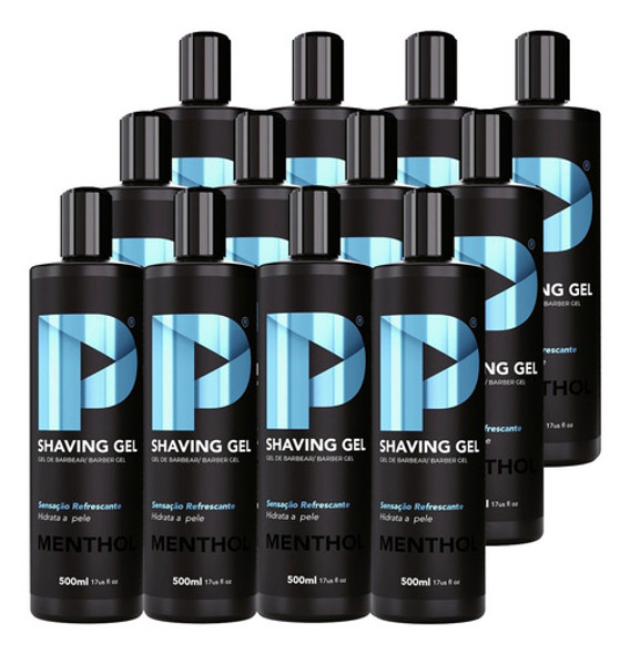 Shaving Gel De Barbear Play Barber 500g Mentol Caixa 12 Unid 0