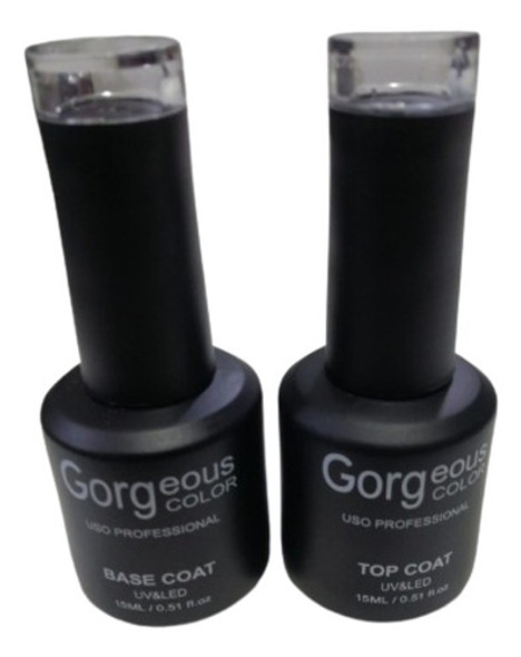 Kit De Base Coat /top Coat Gorgeous Para  Semipermanente 0