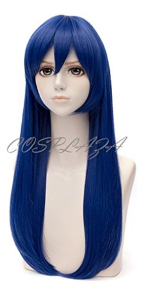 Cosplaza Deep Blue Recta Larga Cosplay Peluca Anime Full Pel 1