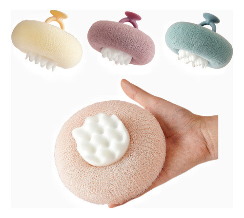 Paquete De 3 Bolas De Ducha De Malla De Esponja, Esponjas De 0