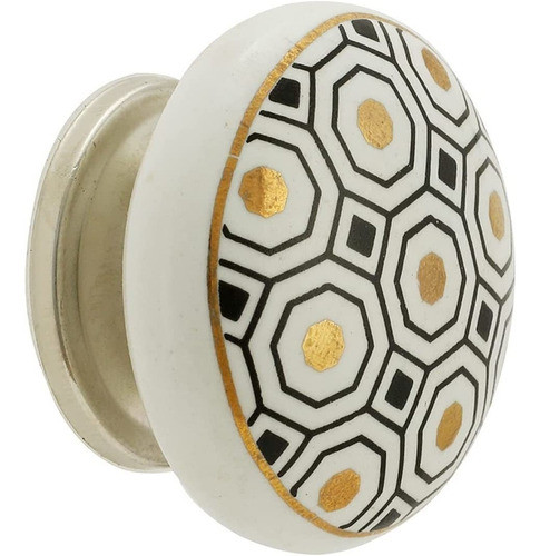 6 Tiradores De Ceramica Vintage De Diseño Redondo 38mm. 0