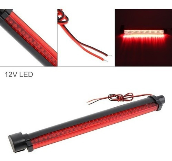 Luz Freno Luneta Trasera Auto - Barra 48 Leds-12v Power Stop 0