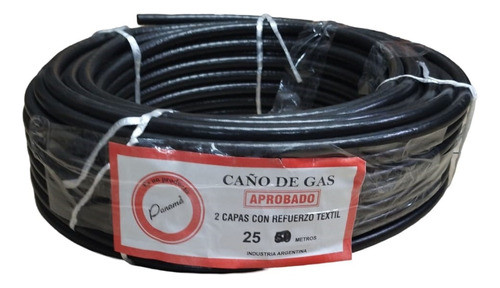 Manguera Caño Goma Para Gas 2 Capas Con Refuerzo Textil 8 Mm 0