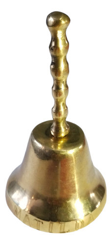 Campana Fundición Bronce Macizo Grabada Ideal Maestra 0