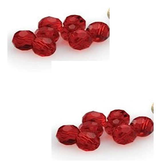 Eagle Claw Lazer Rojo Cuentas De Vidrio Facetado-10mm 0