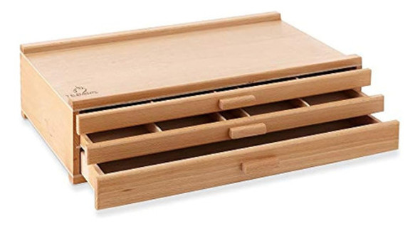 Caja De Suministros De Almacenamiento De Artista De Madera D 0
