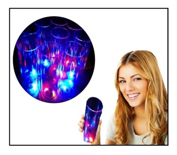 40 Vasos Tragó Largo Led 3 Luces 0