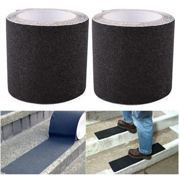 2 Rollos Rollo Negro Seguridad Antideslizante Cinta Anti Sli 1