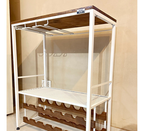 Bodega Barra Con Cava 14 Botellas 12 Copas Bebidas Muebles 1