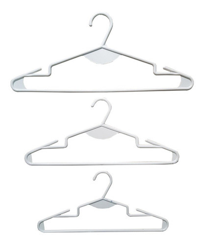 Set X 10 Perchas Plastico Blanco Bebe Niño Adulto En Cordoba 0