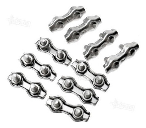 Apretones De 10pc 2mm M2 Acero Inoxidable 304 Cable Duplex D 1