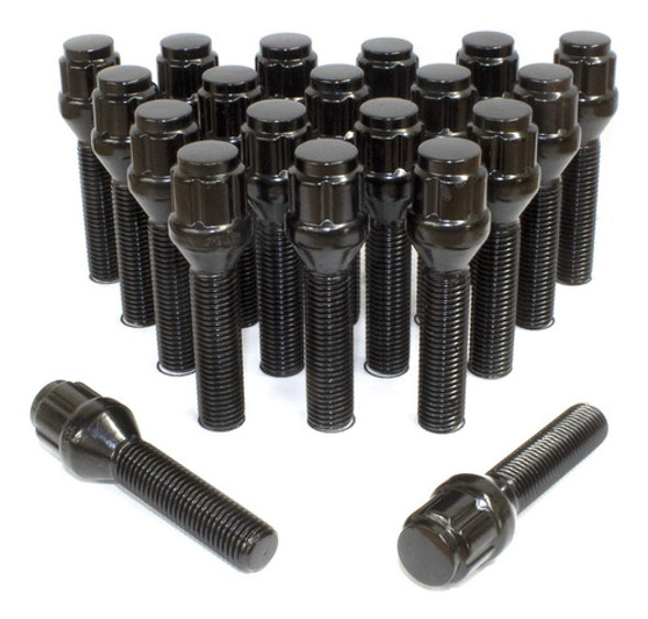 Wheel Accessories Parts Juego De 20 Pernos Negros Para Rueda 0