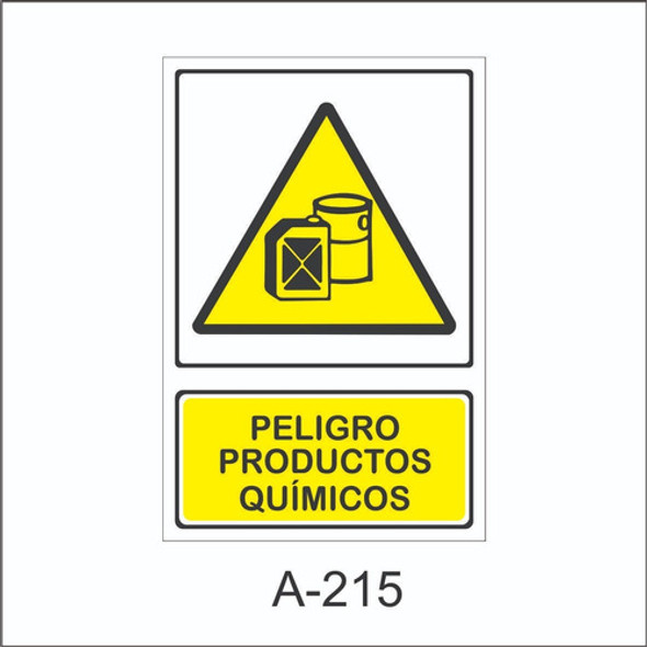 Cartel Señaletica  Peligro Productos Quimicos  Comercios 0