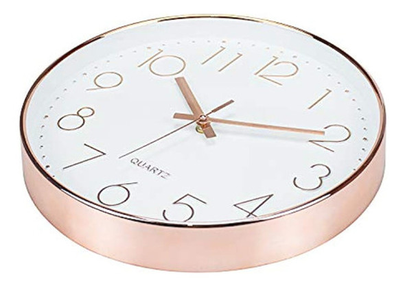 Tebery Reloj De Pared Moderno Silencioso De 12 Pulgadas Con 1