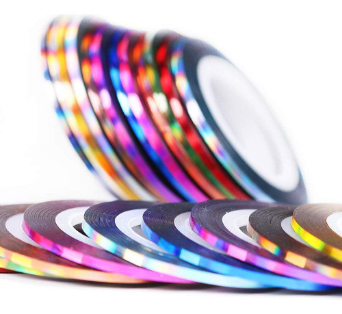 Cinta Adhesiva Linea Para Arte De Uñas 36rollos-1/2/3 Mm 0