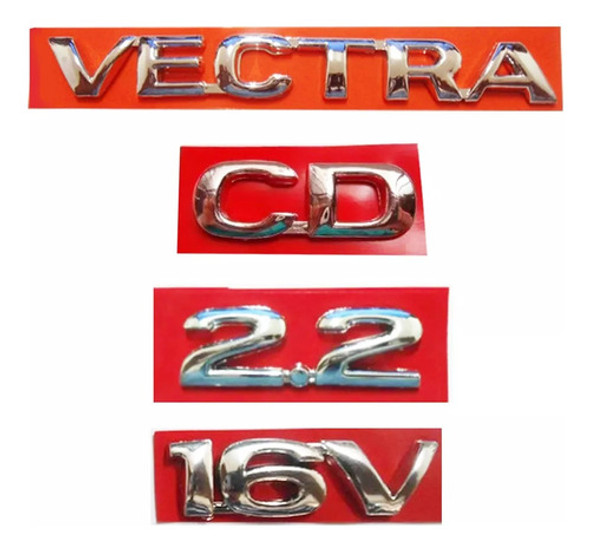 Kit De Emblema P/ Vectra + Cd + 2.2 + 16v 96 /... 0
