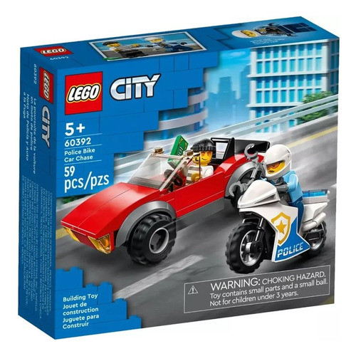 Lego City Para Armar Persecusion En Moto Policia 59 Piezas C 0