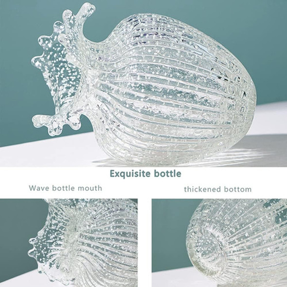 Jarrón De Flores De Vidrio Hecho A Mano Ondas Luminosas Boca 1 Jarrón De Flores De Vidrio Hecho A Mano Ondas Luminosas Boca 1