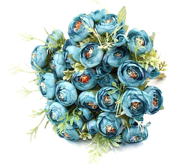 Aufuwa Mini Peonía Flores Artificiales Peonías De Seda Falsa 0