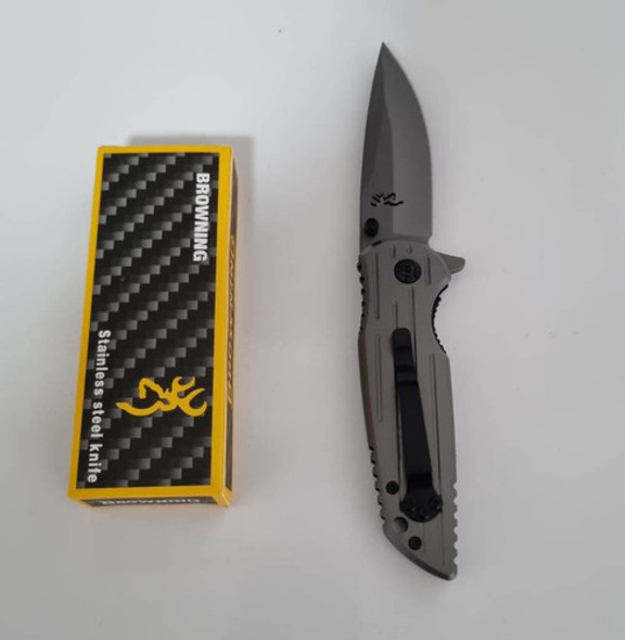 Navaja Browning De Caza Color Beige Y Gris Sevillana 1 Navaja Browning De Caza Color Beige Y Gris Sevillana 1