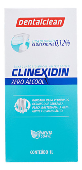 Enxaguante Bucal Clinexidin S/ Alcool 1l C/ Pump Dentalclean 0