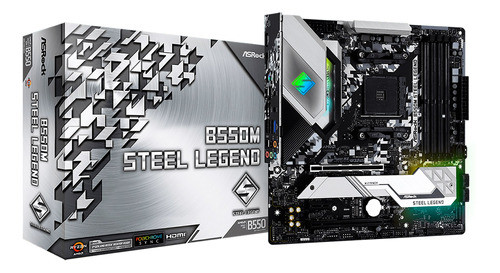 Tarjeta Madre Asrock Uatx Am4 B550m Steel Legend - Tecnobox 0